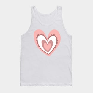 Cool Pink Heart Tank Top